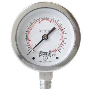 WINTERS INSTRUMENTS PFQ137-DRY Industrial Pressure Gauge, Field-Fillable, 0 To 3000 Psi, 2 1/2 Inch Dial | CV3RYD 491F38