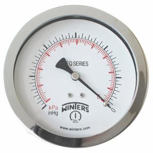 WINTERS INSTRUMENTS PFQ1271-DRY Industrial Pressure Gauge, Field-Fillable, 0 To 100 Psi, 4 Inch Dial, Pfq | CV3RXV 491F60