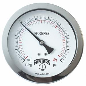 WINTERS INSTRUMENTS PFQ1554-DRY Industrial Pressure Gauge, Field-Fillable, 0 To 2000 Psi, 4 Inch Dial | CV3RYA 491F67