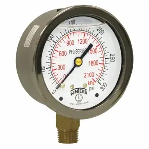 WINTERS INSTRUMENTS PFQ807 Qual Ss/Br Gauge 2.5 Inch 1/4Lm 0-300Psi/Kpa | CQ8YRD 65MG64