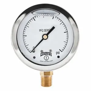 WINTERS INSTRUMENTS PFQ812R1 Qual Ss/Br Gauge 2.5 Inch 1/4Lm 5000Psi | CQ8YRF 65MG72