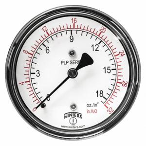 WINTERS INSTRUMENTS PLP341 Low Pressure Gauge, Natural Gas & Other Gases, 0 To 32 Inch Wc, 2 1/2 Inch Dial | CV3RZM 491C73