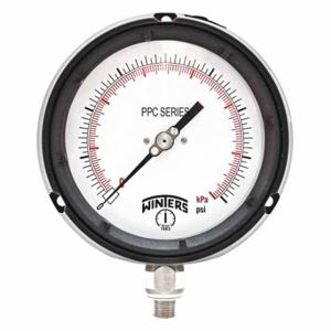 WINTERS INSTRUMENTS PPC5048R1WBY Process Pressure Gauge, Reflective Fluorescent Yellow, 0 To 400 Psi, 4 1/2 Inch DiaL | CV3TDV 489H39