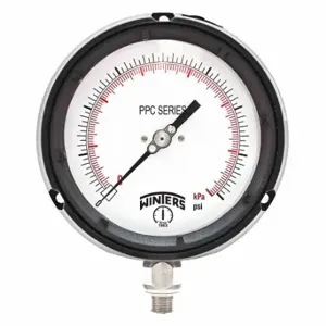 WINTERS INSTRUMENTS PPC5045R1WBY Process Pressure Gauge, Reflective Fluorescent Yellow, 0 To 160 Psi, 4 1/2 Inch DiaL | CV3TDQ 489H27