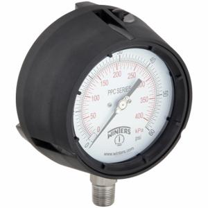 WINTERS INSTRUMENTS PPC5063-SG. Process Pressure Gauge, 0 To 60 Psi, 4 1/2 Inch DiaL, 1/2 Inch Npt Male, Bottom | CV3TCX 491D01