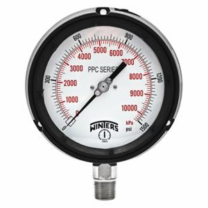 WINTERS INSTRUMENTS PPC5071-SG45 Process Pressure Gauge, 0 To 1, 500 Psi, 4 1/2 Inch DiaL, 1/2 Inch Npt Male, Bottom, Ppc | CV3TBB 491D08