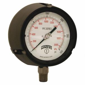 WINTERS INSTRUMENTS PPC5073-SG45 Process Pressure Gauge, 0 To 3000 Psi, 4 1/2 Inch DiaL, 1/2 Inch Npt Male, Bottom, Ppc | CV3TCA 491D09