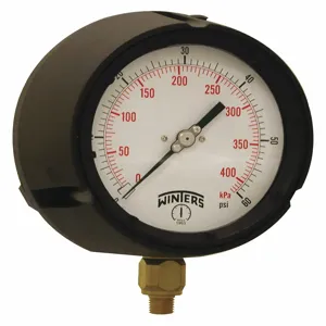 WINTERS INSTRUMENTS PPC5083-G-SG. Pressure Gauge, 0 To 60 Psi Range, 1/4 MNPT, +/-0.5% Gauge Accuracy | CH6REY 491D18