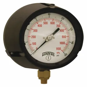 WINTERS INSTRUMENTS PPC5085-G-SG. Pressure Gauge, 0 To 160 Psi Range, 1/4 Inch MNPT, +/-0.5% Gauge Accuracy | CH6REZ 491D29