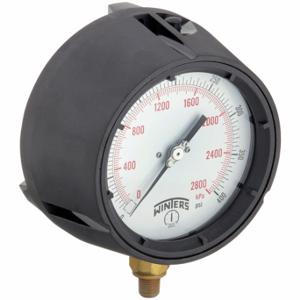 WINTERS INSTRUMENTS PPC5088-SG45 Process Pressure Gauge, 0 To 400 Psi, White, 4 1/2 Inch DiaL, Field-Fillable | CV3TCU 491D16