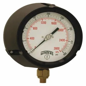 WINTERS INSTRUMENTS PPC5088G-SG45 Pressure Gauge, 0 To 400 Psi Range, 1/4 MNPT, +/-0.5% Gauge Accuracy | CH6RFC 491D30