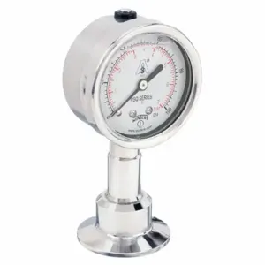 WINTERS INSTRUMENTS PSQ15804 Pressure Gauge, 0 To 100 PSI, 2 1/2 Inch Dial, 1 1/2 Inch Tri-Clamp, ±1.50% Accuracy | CV3TJJ 491G25