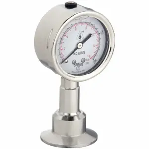 WINTERS INSTRUMENTS PSQ15806 Pressure Gauge, 0 To 200 PSI, 2 1/2 Inch Dial, 1 1/2 Inch Tri-Clamp, ±1.50% Accuracy | CV3TJK 491G27