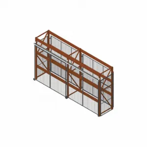 WIRECRAFTERS RE121236SD2 Enclosure Kit, 2 Bays, 144 Inch X 36 Inch X 144 Inch, 10 Ga, Steel, Powder Coated, Gray | CV3TTD 38XY84