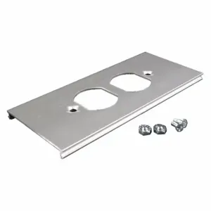 WIREMOLD AL3346D Duplex Cover Plate, Al3300, Aluminum, Gray | CV3TZM 26Y133