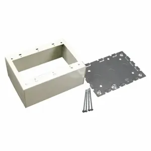 WIREMOLD V5744-3 GFCI Three Gang Box Fitting, 500/700, Steel, Ivory, 3 Gangs, 1/2 Inch Trade Size | CV3UCR 26X918