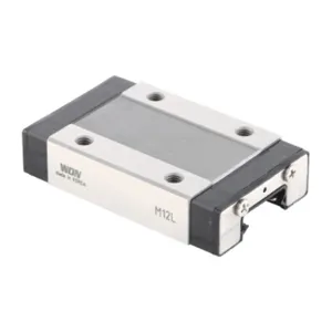 WON M12LUUG0 Mini Bearing Block, Full Ball Recirculating, Rectangular Long, End Seal, Stainless Steel | CV7CKV