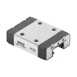 WON M7NUUG0 Mini Bearing Block, Full Ball Recirculating, Rectangular, End Seal, Stainless Steel | CV7CKY