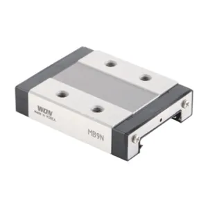 WON MB9NUUG0 Wide Mini Bearing Block, Full Ball Recirculating, Rectangular, End Seal, Stainless Steel | CV7CLG