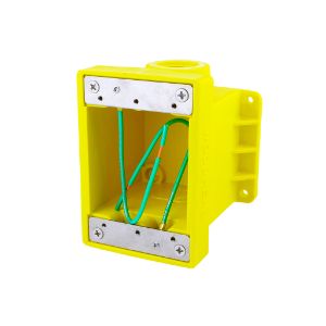 WOODHEAD 1301280116 Multiple Outlet Box, 19.05mm Threaded Opening, Polyester, Yellow | CH2HRY 453CR