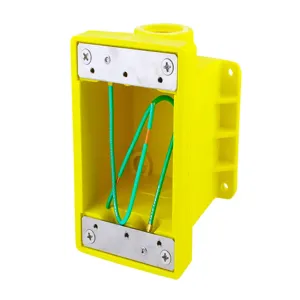 WOODHEAD 1301280116 Multiple Outlet Box, 19.05mm Threaded Opening, Polyester, Yellow | CH2HRY 453CR