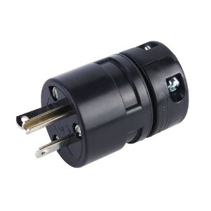 WOODHEAD 1301410011 Plug, 2 Pole/3 Wire, 125V, Black | CH2DAY 1433BLK