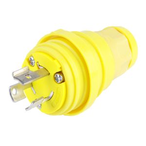 WOODHEAD 1301460088 Plug With Locking Blade, 2 Pole/3 Wire, 250V, Body Size F2, Silicone Husk | CH2FGU 24W49