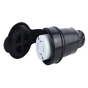 WOODHEAD 1301470057 Extra Hard Outdoor Connector, Locking Blade, 3 Pole/4 Wire, 250V, Black | CH2ZBG 27W75BLK