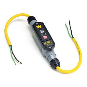 WOODHEAD 1301530110 GFCI Portable Cord, Inline, Manual Reset, Flying Leads, 20A, 120V, 0.61m | CH2NGJ 20051-0M