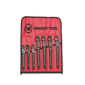 WRIGHT TOOL 1640 Ratcheting Flare Nut Wrench Set, 3/8 Inch to 3/4 Inch Size, Pack Of 7 | AX3EYL