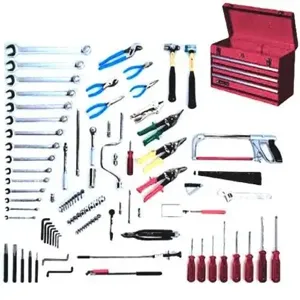 WRIGHT TOOL 185 Aircraft Mechanic Starter Set, Pack Of 98 | AX3EJJ