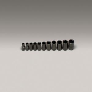 WRIGHT TOOL 411 Standard-Schlag-Steckschlüsselsatz, 1/2-Zoll-Antrieb, 6-kant, 11er-Pack | AX3EMR
