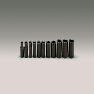 WRIGHT TOOL 412 Deep Impact Socket Set, 1/2 Inch Drive, 6 Point, Pack Of 11 | AX3EMT