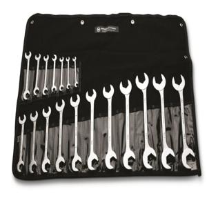 WRIGHT TOOL 732 Angle Open End Wrench Set, 15 Deg. and 60 Deg., Pack Of 18 | AX3EPE