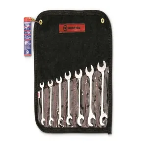 WRIGHT TOOL 734 Angle Open End Wrench Set, 15 Deg. and 60 Deg., Pack Of 7 | AX3EPG