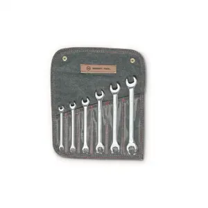 WRIGHT TOOL 740 Open End Wrench Set, 8mm-19mm, Full Polished, Pack Of 6 | AX3EPM