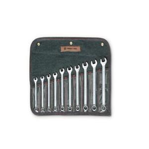 WRIGHT TOOL 751 Metric Combination Wrench Set, 12 Point, 10mm-19mm, Pack Of 10 | AX3EPX