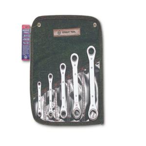 WRIGHT TOOL 9439 Ratcheting Box Wrench Set, Straight Pattern, 1/4 to 7/8 Inch Size, Pack Of 5 | AX3GPE