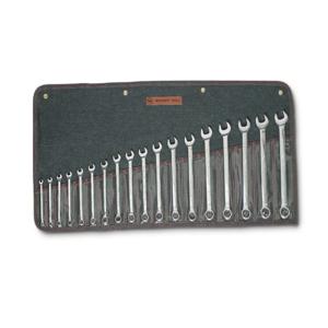 WRIGHT TOOL 958 Metric Combination Wrench Set, 12 Point, 7mm-24mm, Full Polished, Pack Of 18 | AX3EQJ
