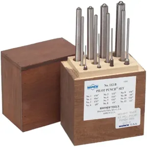 WRIGHT TOOL 9683 Roll Pin Pilot Punch Set, Pack Of 12 | AX3GWA