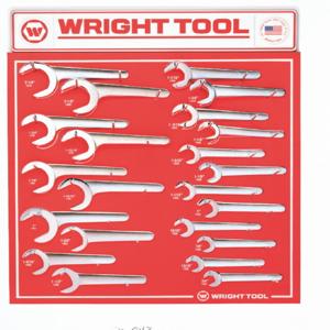 WRIGHT TOOL D943 Fractional Service Wrench Set, Pack Of 22 | AX3JVV