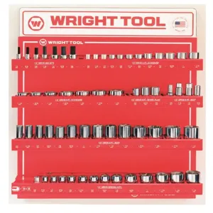 WRIGHT TOOL D947 Standard and Deep Socket Set, 1/2 Inch Drive, 6 Point, Pack Of 61 | AX3JVZ