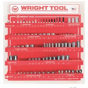 WRIGHT TOOL D948 Standard and Deep Socket Set, 1/2 Inch Drive, 6 Point, Pack Of 40 | AX3JWB