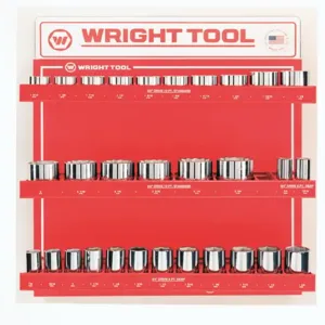 WRIGHT TOOL D950 Standard and Deep Socket Set, 3/4 Inch Drive, 12 Point, Pack Of 30 | AX3JWF