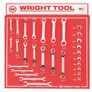 WRIGHT TOOL D956 Metric Wrench Set, Flare Nut & Crowfoot Wrench, Pack Of 29 | AX3JWQ