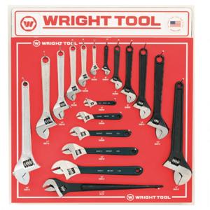 WRIGHT TOOL D961 Adjustable Wrench Set, Pack Of 18 | AX3KDA