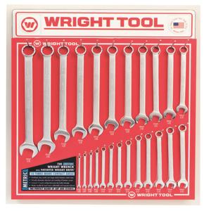 WRIGHT TOOL D979 Combination Satin Wrench Set, Pack Of 24 | AX3JXX