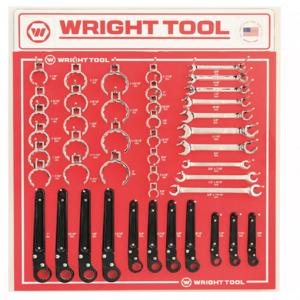 WRIGHT TOOL D981 Fractional Tubing Wrench Set, Pack Of 44 | AX3JYA