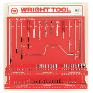 WRIGHT TOOL D982 Fractional Socket, Handle and Attachment Set, Pack Of 79 | AX3JYC