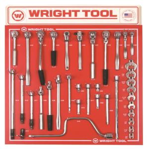 WRIGHT TOOL D983 Fractional Socket Handles and Attachments, Pack Of 34 | AX3JYE